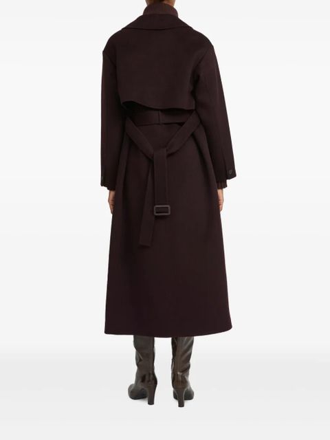 Yves Salomon belted double-breasted coat - Red - zdjęcie produktu nr 2