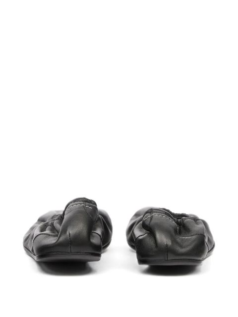 MM6 Maison Margiela gathered ballet flats - Black
