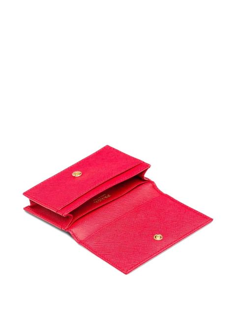 Prada Saffiano logo-plaque wallet - Pink