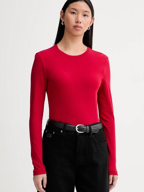 Marc O'Polo longsleeve bawełniany kolor czerwony 5000007488 - zdjęcie produktu nr 1