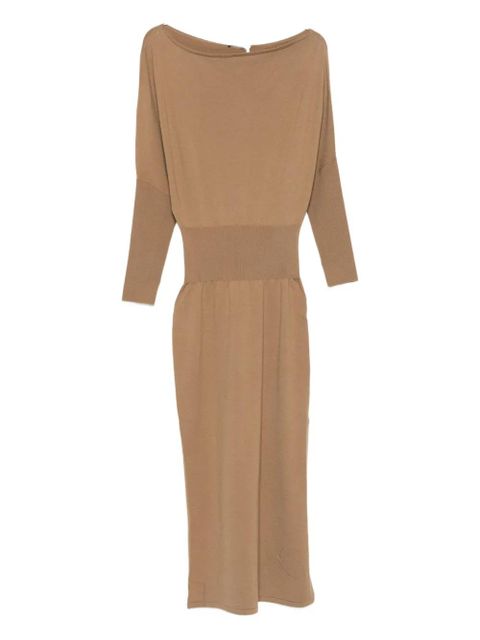Simkhai Janese off-shoulder midi dress - Brown - zdjęcie produktu nr 1