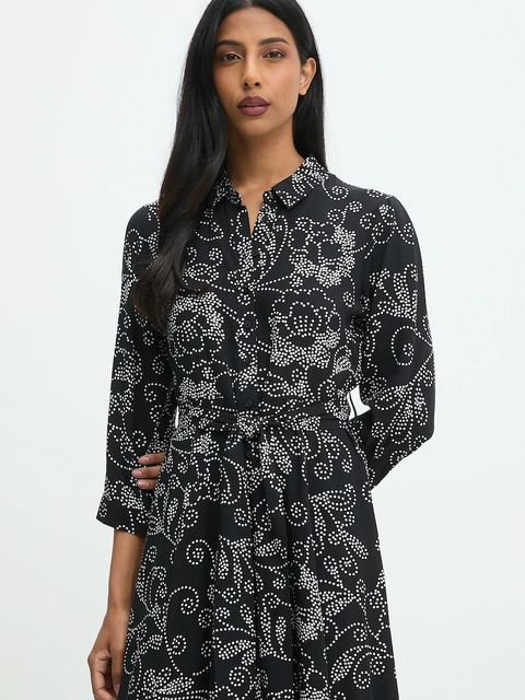 Answear.LAB sukienka kolor czarny maxi rozkloszowana