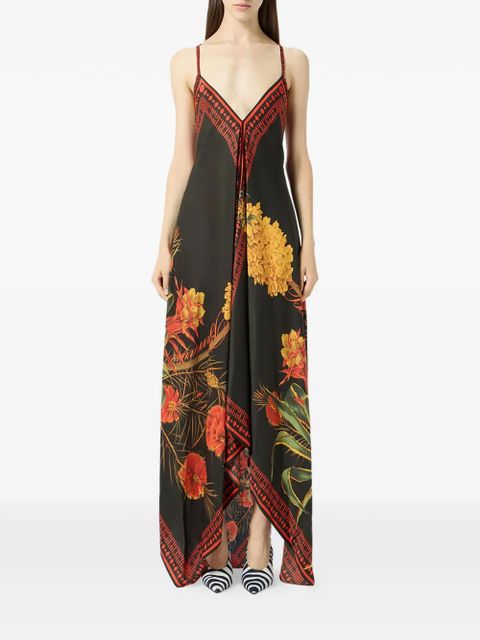 Blumarine twill floral print dress - Black - zdjęcie produktu nr 2