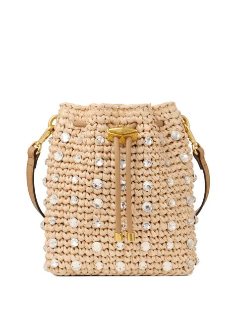 Jimmy Choo crystal-embellished bucket bag - Neutrals - zdjęcie produktu nr 1