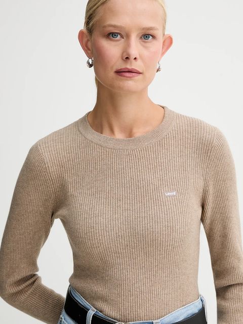 Levi's sweter damski kolor brązowy A0719