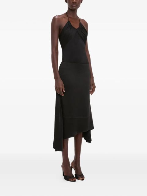 Victoria Beckham asymmetric midi skirt - Black