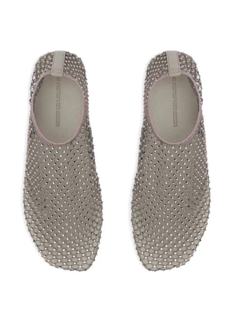Christopher Esber Minette crystal-embellished ballet flats - Grey