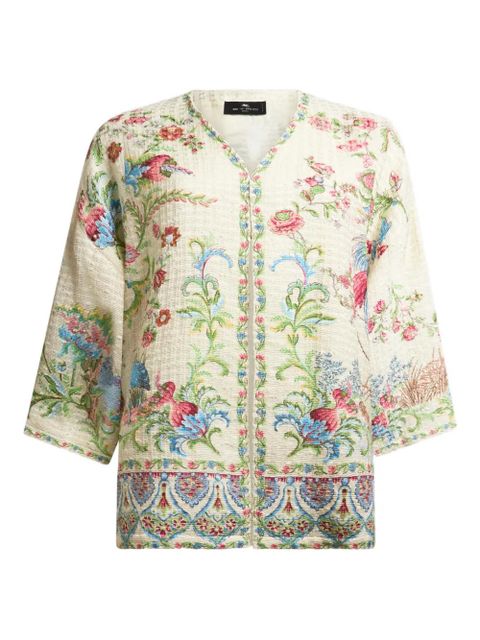 ETRO flora fauna-motif jacket - Neutrals - zdjęcie produktu nr 1