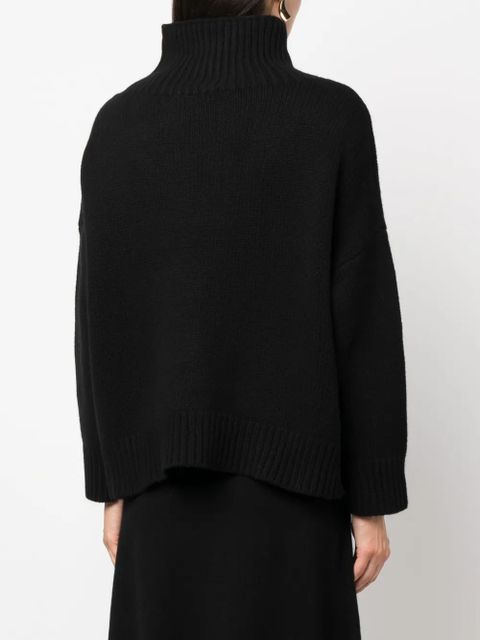 Yves Salomon button-detail knitted jumper - Black