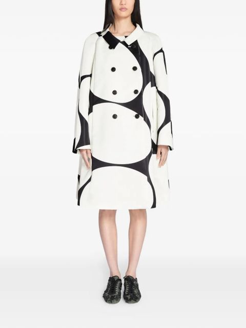 DRIES VAN NOTEN double-breasted printed coat - Black - zdjęcie produktu nr 2