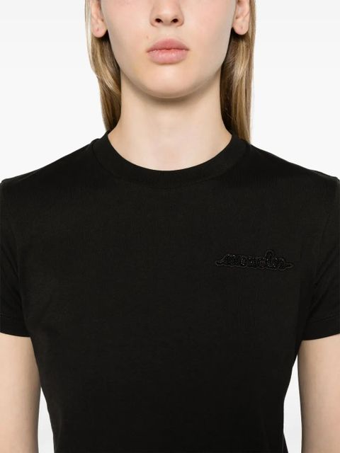 Moncler logo-embellished cotton T-shirt - Black - zdjęcie produktu nr 2