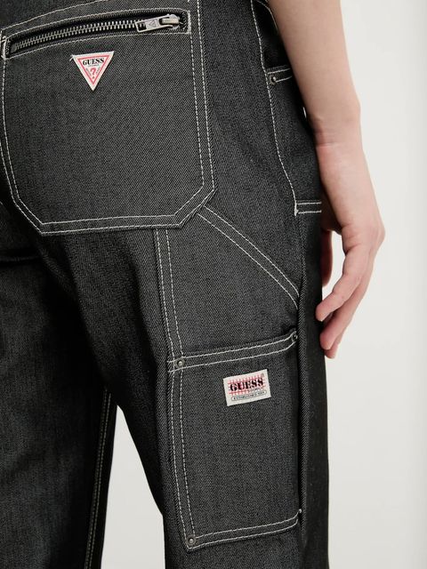 Guess Originals spodnie damskie kolor szary proste medium waist W5RG10 D5L30 - zdjęcie produktu nr 2