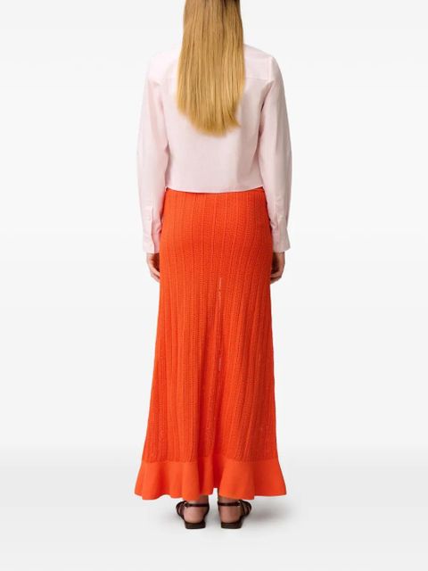 Claudie Pierlot button knitted skirt - Orange