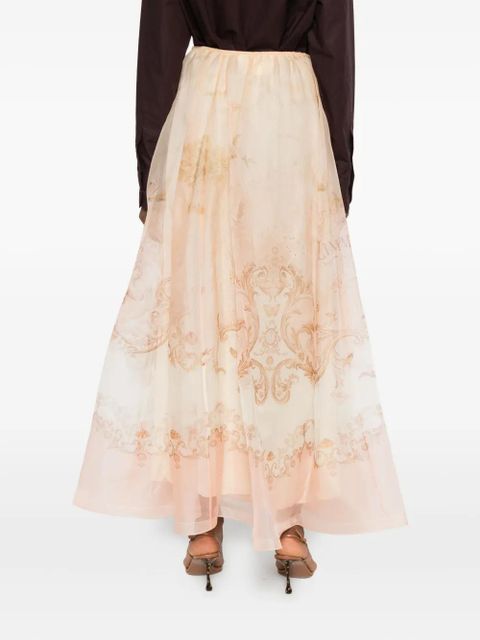 ZIMMERMANN silk pleated skirt - Neutrals