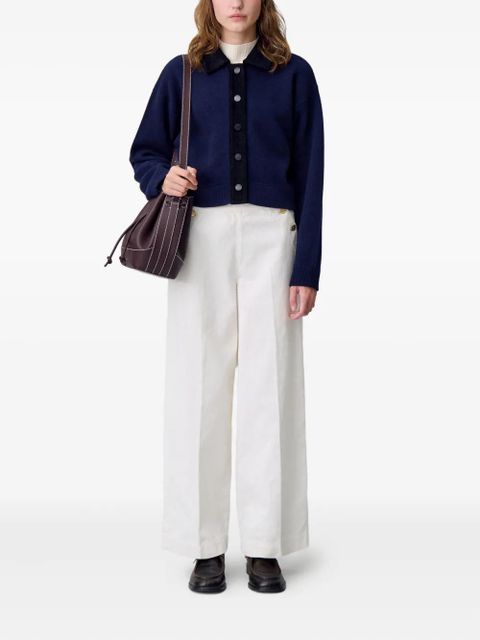 Claudie Pierlot collared wool cardigan - Blue - zdjęcie produktu nr 2