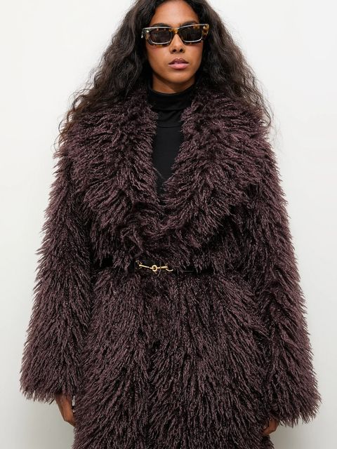 Answear.LAB płaszcz kolor brązowy