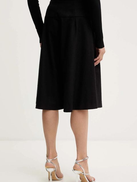 Versace Jeans Couture szorty z domieszką wełny damskie kolor czarny gładkie high waist 79HAD102 N0542