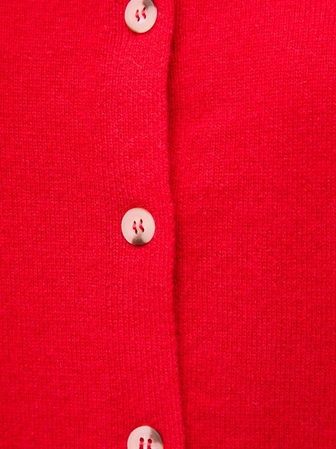 Answear.LAB kardigan z wełny merino z szalem damski kolor czerwony lekki