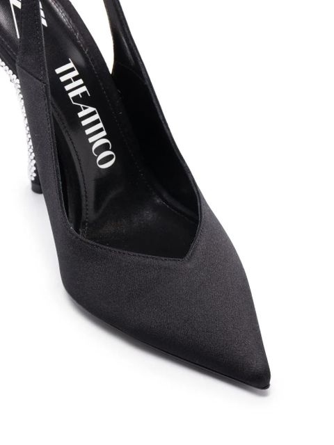 The Attico 105mm Venus embellished pumps - Black