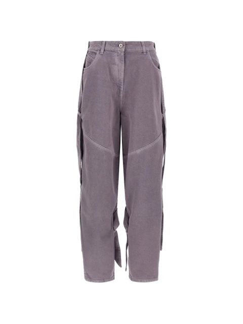 The Attico garment-dyed side ribbons jeans - Purple - zdjęcie produktu nr 1