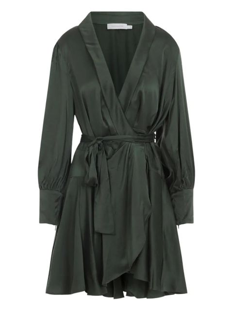 ZIMMERMANN wrap-effect ruffled dress - Green - zdjęcie produktu nr 1