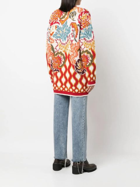 ETRO abstract-print long-sleeve jumper - Neutrals