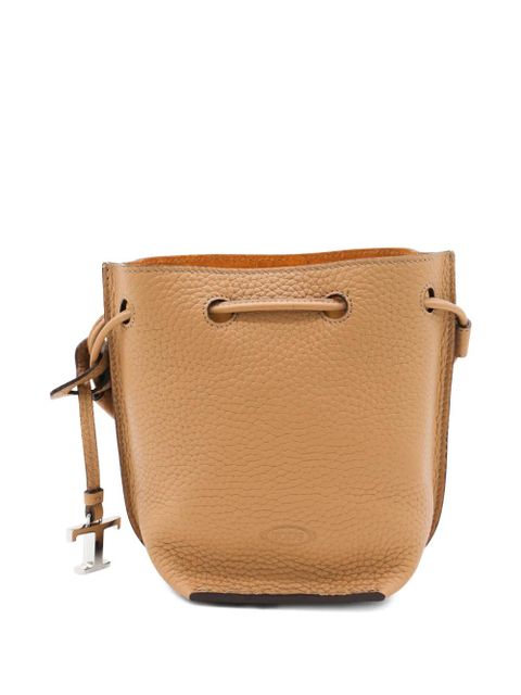 Tod's leather drawstring bucket bag - Brown - zdjęcie produktu nr 1