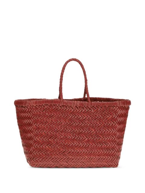 DRAGON DIFFUSION mini Flat Gora handwoven tote bag - Red - zdjęcie produktu nr 1