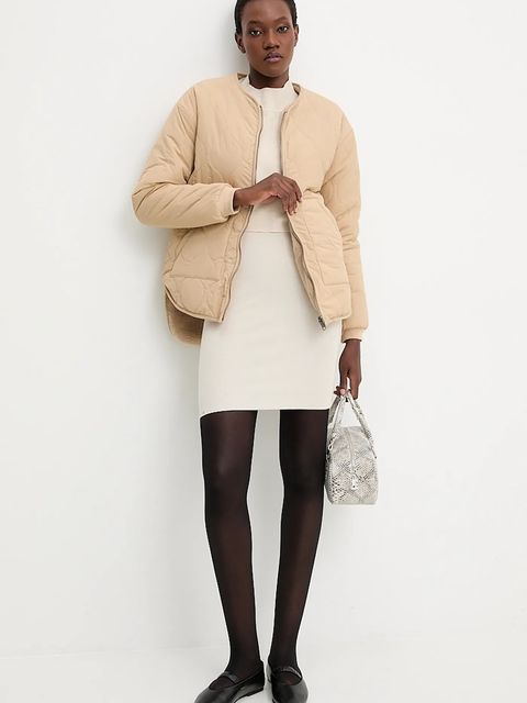 Answear.LAB sukienka i sweter damski kolor beżowy