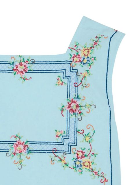 Free People floral-embroidered square-neck top - Blue - zdjęcie produktu nr 2