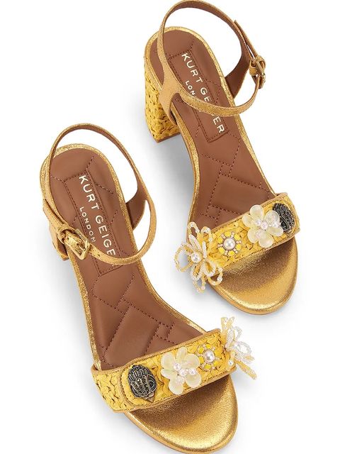 Kurt Geiger London sandały na słupku Kensington Langley Raffia - zdjęcie produktu nr 1