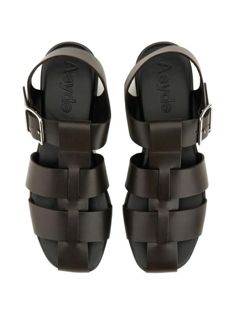 Aeyde buckle-fastening leather sandals - Brown