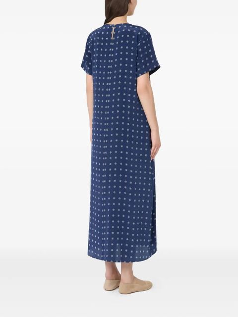 Weekend Max Mara printed silk midi dress - Blue
