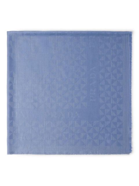 Prada wool-silk blend shawl - Blue - zdjęcie produktu nr 1