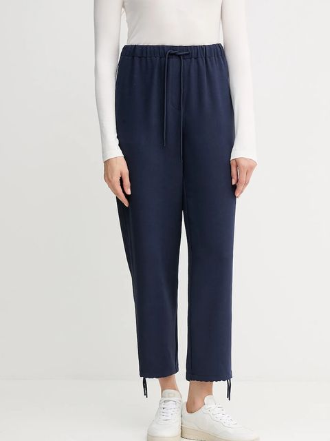 United Colors of Benetton spodnie dresowe damskie kolor granatowy gładkie 40A6DF09V - zdjęcie produktu nr 1