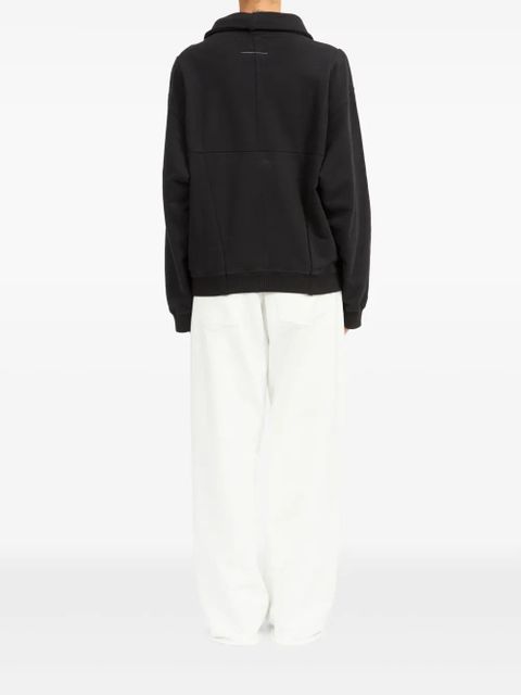 MM6 Maison Margiela pointed-collar hoodie - Black