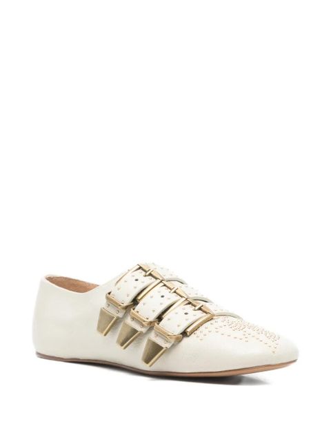 Chloé Susanna buckle embellished ballet flats - Neutrals