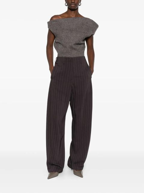 Magda Butrym pinstripe pants - Brown