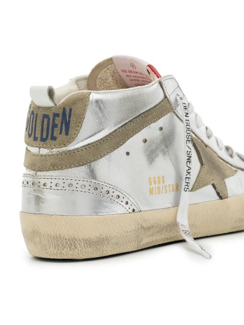 Golden Goose Mid-Star laminated sneakers - Silver - zdjęcie produktu nr 2