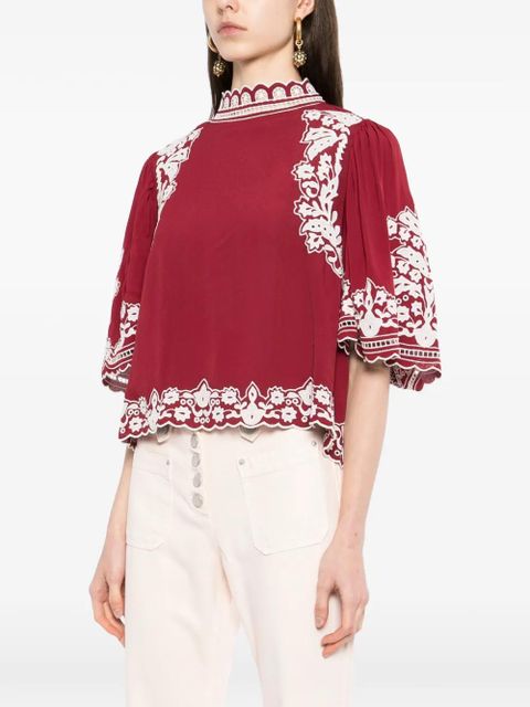 FARM Rio floral-embroidered blouse - zdjęcie produktu nr 2