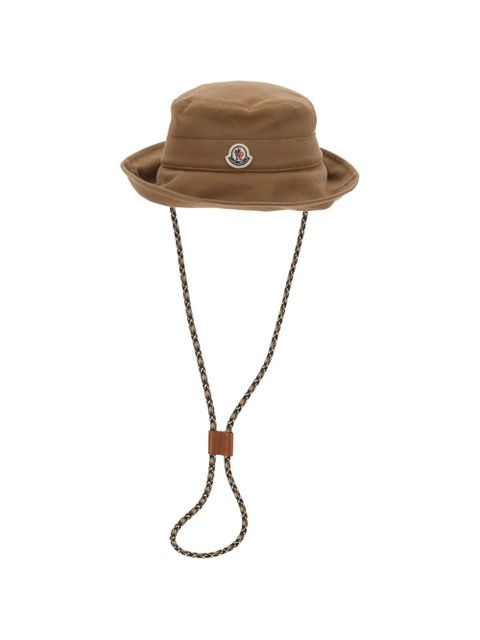 Moncler logo-patch bucket hat - Brown - zdjęcie produktu nr 1