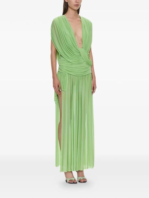 Christopher Esber Ripple drape top - Green