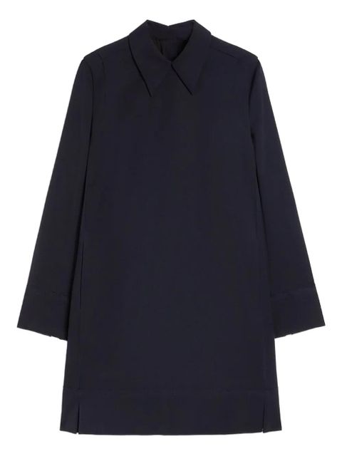Jil Sander pointed-collar wool gabardine mini dress - Blue - zdjęcie produktu nr 1