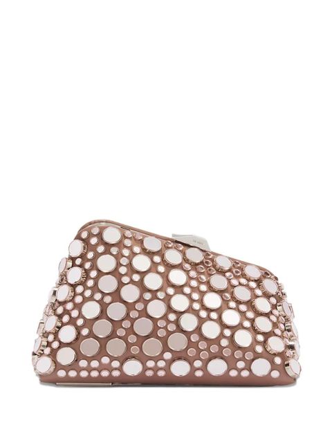 The Attico mirror-embellished clutch bag - Brown - zdjęcie produktu nr 1