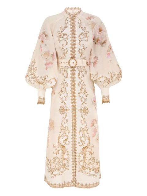 ZIMMERMANN buttoned hypnotic midi dress - Neutrals - zdjęcie produktu nr 1