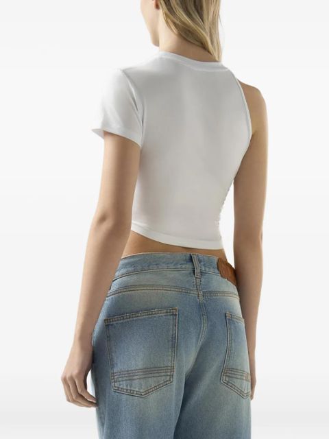 GCDS Betty Boop asymmetrical T-shirt - White