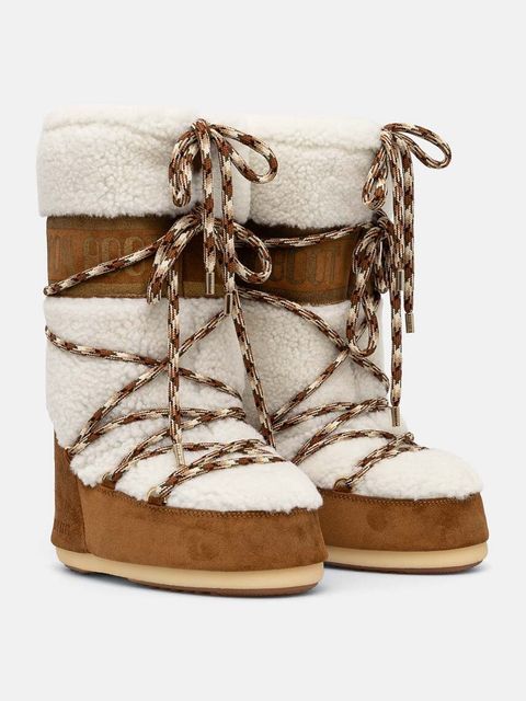 Moon Boot śniegowce zamszowe MB ICON SHEARLING - zdjęcie produktu nr 2