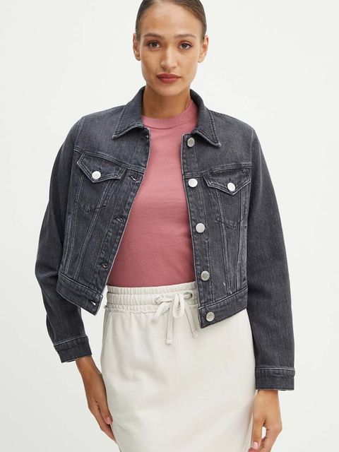 Pinko kurtka jeansowa damska kolor szary przejściowa 103864 A20U - zdjęcie produktu nr 1