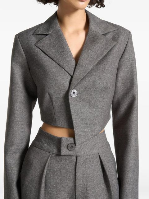 Manière De Voir Dina asymmetric tailored blazer - Grey