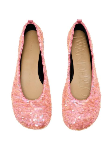 JW Anderson sequinned ballerina flats - Pink